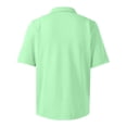 thumbnail image 7 of Men's Polo Shirts Short Sleeve with Pocket T-Shirts Buttons Casual Polo Moisture Wicking Golf Shirts Mint Green 3XL, 7 of 7