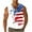 White, variant on cocolona 4th of July Patriotic Shirts for Men - Summer Button V Neck Tank Tops Independence Day America Flag T-shirts S-3XL
