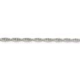 thumbnail image 2 of White Sterling Silver chain Rope Pendant 16 in 2.75 mm, 2 of 5