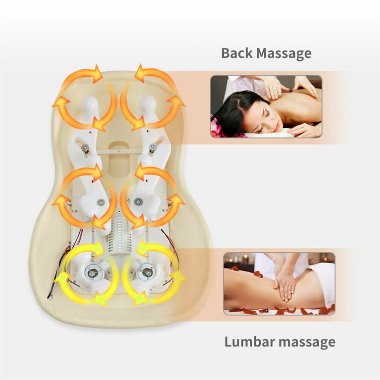 Shiatsu Neck & Back Massager, Massage Car Cushion, Deep Rolling Kneading  Massage Chair Pad, for Home Office, Gray
