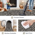 thumbnail image 3 of BERTHMEER 8'x10' Area Rugs for Living Room Dining Room Bedroom Farmhouse Office Oriental Vintage Traditional Floral Carpets Non Slip Machine Washable Large Rugs, Black Beige, 3 of 7