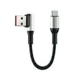 thumbnail image 1 of USB to Type C Fast Charging Cable 90 Degree Elbow Short CordZZA7 Data, 1 of 7