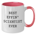 thumbnail image 2 of Funny Scientist Gifts from Mom - Best Effin' Scientist Ever Two-Tone Coffee Mug for Mother's Day, 2 of 4