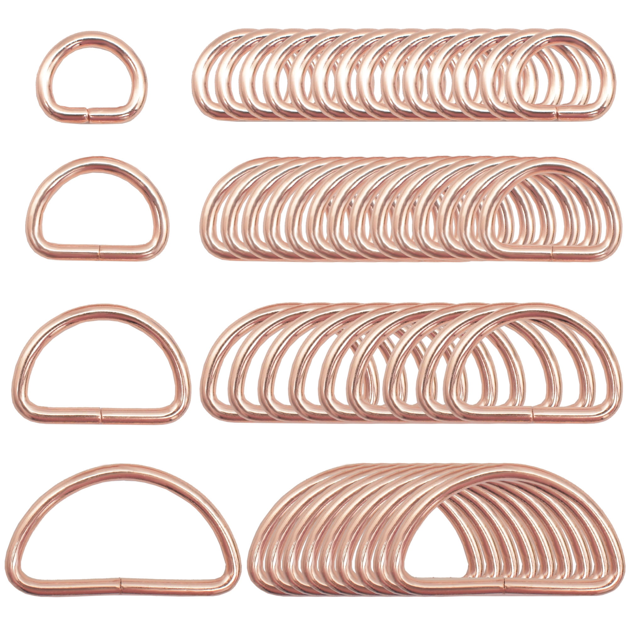 10 Pcs Metal Gold D Ring Buckles Belt Webbing Purse Bag D Rings