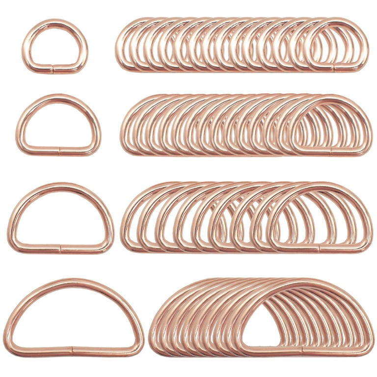 rose gold d ring hook keychain