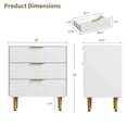 thumbnail image 4 of Qinaqin Moderno Madera Chest de Cajones con Fluted Metálico cm Alturaandles y Legs A Functional Organizador Almacenamiento, 4 of 7