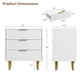 thumbnail image 3 of Moderno wood chest of cajones con fluted cajones metal handles y legs-a functional almacenamiento organizer, 3 of 7