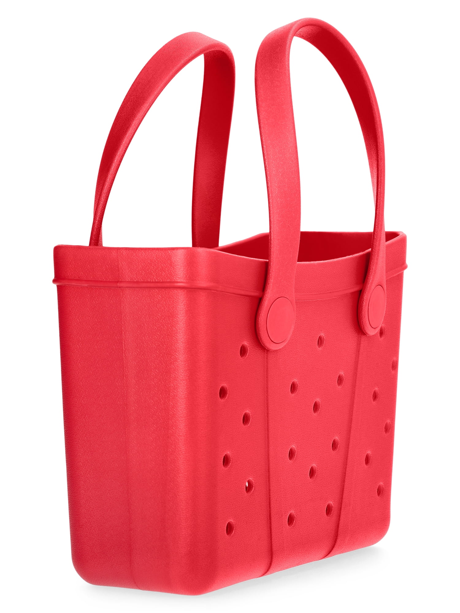 Time and Tru Women's Lightweight Mini Beach Tote Bag, Coral