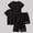 Black, variant on Fnooota Boys Athletic Outfit Sets Size 8, 2 PC Quick-drying Short Sleeve Basketball Activewear Clothing Sets Dark Blue Size 8