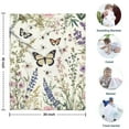 thumbnail image 4 of Pioneer Flower and Butterfly Blanket,Comfortable Soft Flannel Throw Blanket,All Season,Warm Lightweight Blankets for Sofa Bed Couch Living Room Chair,30"x40"(80x100cm), 4 of 4