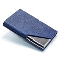 thumbnail image 1 of Tarjetero Taian, tarjeteros de metal para mujeres y hombres, tarjetero delgado para tarjetas de visita, tarjetero de piel sintética y acero inoxidable para tarjetas de visita Cre XianweiShao 1327533650830, 1 of 1