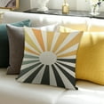 thumbnail image 3 of PRATYUS Summer Pillow Covers, Stripes Yellow Sunshine Decorations Outdoor Throw Pillows Boho Summer Rainbow Sun Pillowcase Linen Decor Cute Farmhouse Cushion Case for Home Bedroom 24x24in, 3 of 5