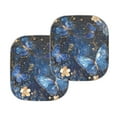 thumbnail image 3 of Garronmavis Blue Butterfly Windshield Sun Shades Set of 2 Black White Auto Sun Blocker Visor Protector Universal Foldable Car Front Window Sunshade,28.5x25.5 Inches, 3 of 5