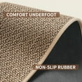 thumbnail image 3 of SIXHOME 31"x31" Non-Slip Stair Treads with Rubber Backing - Indoor Washable Stair Mats for Wooden Steps, Pets & Kids-Friendly Beige Stair Rug, 3 of 6