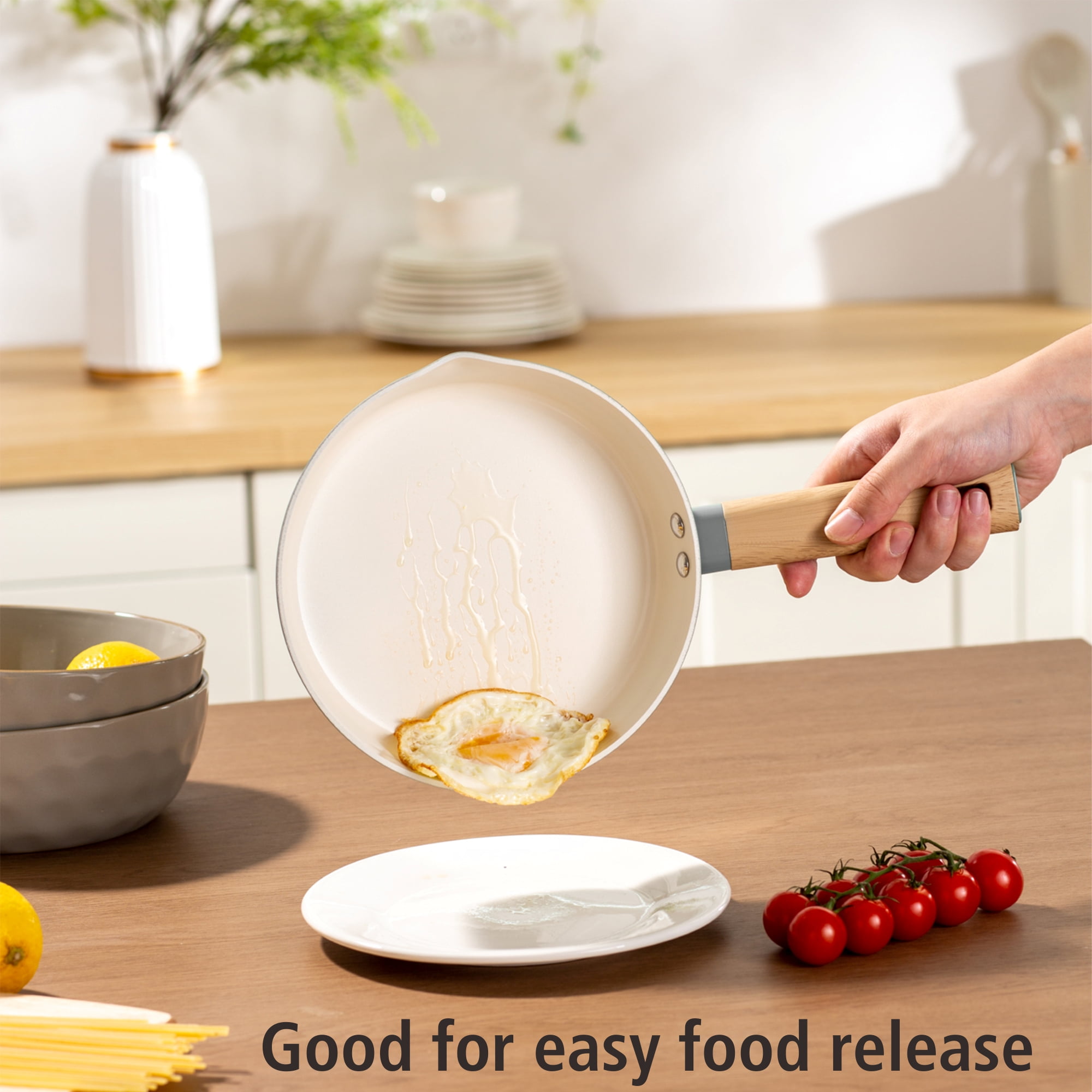 Mainstays Simplicity 10 Pcs Aluminum Nonstick Ceramic Cookware Set Sil