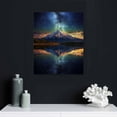 thumbnail image 4 of Nawypu Starry Sky and Mountain Wall Art Decor Painting Pictures Print On Canvas, Landscape Framed Canvas Wall Art for Home Decoration Living Room Bedroom Artwork 16x20 inch, 4 of 4