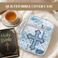 thumbnail image 2 of Garronmavis Cross Print Bible Cover with Handle and Pockets Quilted Bible Cover Bible Study Supplies Accessories Book Protector Christian Gifts for Women, 2 of 7
