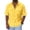 37-Yellow, variant on Men's Casual Stylish Short Sleeve Button-Up Dress Shirt Linen Beach Shirts Beige S