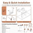 thumbnail image 6 of OUINCH 43.3" Fireplace Mantel, Freestanding Fireplace Surround with Leg for Electric Fireplaces, MDF Mantel Surround with Shelf for Living Room with Decorative Pattern, Anti-Tipping & Waterproof, 6 of 9