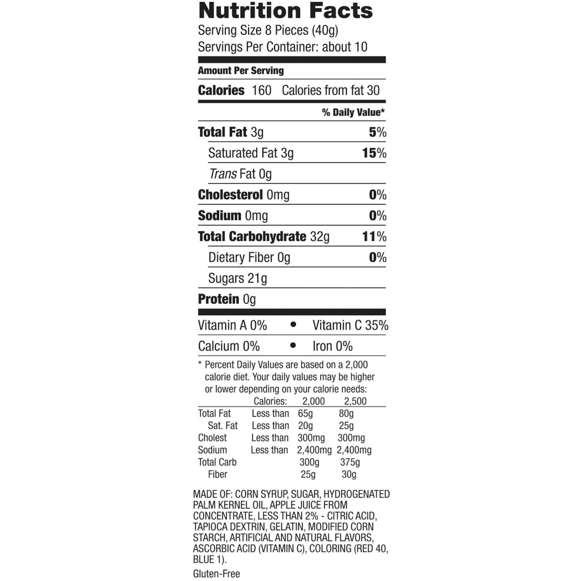 Jolly Rancher Tropical Fruit Chews Nutrition Facts Blog Dandk