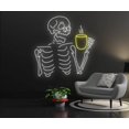 thumbnail image 3 of Glowneon Skull Drink Coffee Neon Sign, Coffee Shop Wall Art LED Decor, 3 of 4
