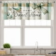 thumbnail image 2 of Ambesonne Cottagecore Valance & Curtain 3 Pcs Set, Home Lettering Floral, 55"x24", Mint Green Coconut Khaki, 2 of 7