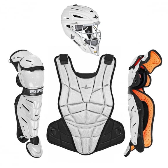 All Star Adult Afx Fastpitch Softball Catchers Set (Large) White/Black