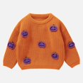 thumbnail image 4 of YDFCWXW Baby Boy Girl Pullover Sweater 3 6 12 18 Months Knit Clothes Unisex Toddler 2T 3T 4T Fall Winter Warm Long Sleeve Tops (Orange, 9-12 Years), 4 of 8