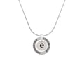 thumbnail image 2 of Delight Jewelry Silvertone Disc 1/2'' Initial - e - Silvertone Grandmother Ring Charm Necklace, 18", 2 of 4