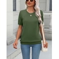 thumbnail image 4 of Zeagoo Womens Summer Short Sleeve Tops Crew Neck Lightweight Pullover Sweaters Loose Dressy Casual Blouse, 4 of 6