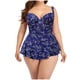 thumbnail image 2 of Traje de baño de una pieza para mujer, conjuntos de bikini para mujer, traje de baño de una pieza estilo falda extragrande con estampado para mujer, traje de baño extragrande conservador para mujer, 2 of 3