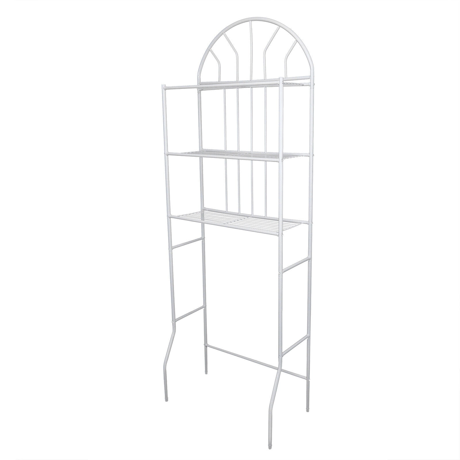 Aiqidi 3 Tier Toilet Storage Stand FreeStanding Iron Bathroom Organizer Shelf Space Saver Non-slip Towel Storage Rack Over The Toilet 69.7*24.8*13.4in