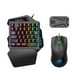 thumbnail image 1 of Kit Gamer HXSJ - Mouse A883 RGB + Teclado V100 35 teclas + Adaptador P8 para Android - Compatible con Windows/Android/Linux - Iluminación LED - Plug & Play - Portátil, 1 of 7