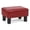 Burgundy Red, variant on 15" Faux Leather Seat Footstool Small Ottoman for Foot Rest, Square Ottoman for Living Room, Burgundy Red