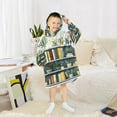 thumbnail image 6 of FORMRS Wearable Blanket Hoodie with Sleeves for Kids Cozy Flannel Sweatshirt, White Shelf, 6 of 7