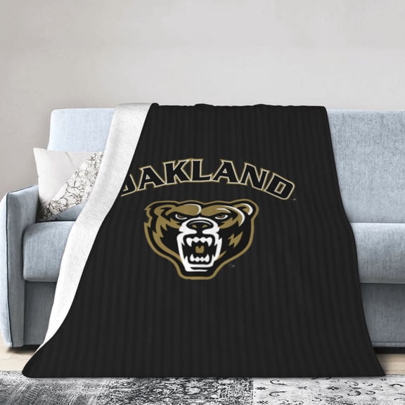 Oakland University-Logo Ultra-Soft Micro Fleece Blanket Multi-Size Flannel Blanket