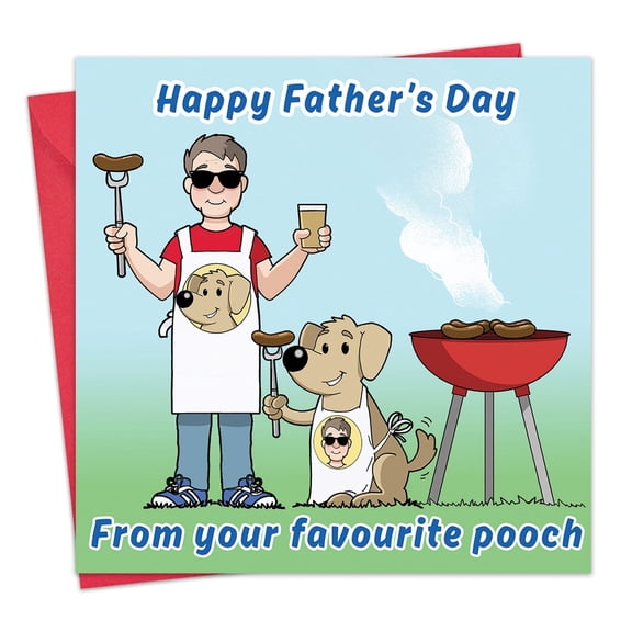 Twizler Funny Father's Day Card from The Dog - Funny Dog Father's Day Card - Funny Dog Card for Father's Day - Funny Dog Dad Card