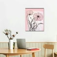 thumbnail image 2 of Nawypu  Framed Botanical Pink Flower Canvas Prints Wall Art Line Art Floral Plant Poster Pictures Minimalist Botanical Artwork Wall Decor Gifts for Women for Bedroom Living Room Home, 2 of 4