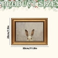 thumbnail image 2 of Neutral Vintage Rabbit Canvas Wall Art with Gold Frame - Rustic Easter Bunny Painting, Farmhouse Country Framed Artwork, Cute Whimsical Wall Decor for Bedroom, Nursery, Living Room, Bathroom, 2 of 8