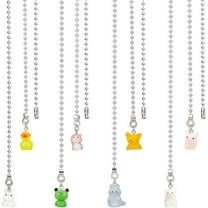 C 8Pcs Ceiling Fan Pull Chain Extenders 13.2 Inch Animal Light Pull Chain Adjustable Decorative Extension Connector Hanging Ornaments for Lighting Lamp Decor