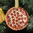 thumbnail image 3 of New York Style Pizza Pie Pepperoni Cheesy Slice Food Double Sided Ceramic Foodie Novelty Holiday Christmas Xmas Tree Ornament Gift Accessory (Flat Printed Design, NOT 3D), 3 of 3