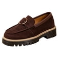 thumbnail image 2 of EKVAHL Platform Loafers for Women Fashionable Retro Outdoor Loafer Comfortable Slip-Ons Chunky Shoes for Casual Outfits Daily Wear, 2 of 6