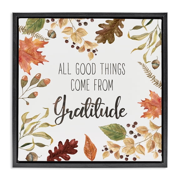 Stupell Industries French Country Black Floating Frame Canvas Art, 18 x 18, by Livi Finn