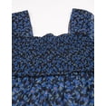 thumbnail image 4 of Moomaya Women Printed Smocked Square Neck Top, Bell Sleeves Ruffled Long Top, 4 of 9