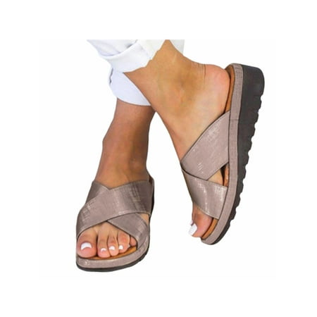 

Audeban Womens Slip On Sandals Wedge Heel Ladies Summer Platform Shoes Size 4.5-11.5