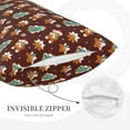 thumbnail image 3 of Daiia Christmas Gingerbread Bedding Waterproof Pillow Protector Zippered Queen – Bed Bug Proof Pillow Encasement-20"x30", 3 of 6