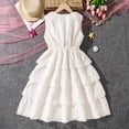 thumbnail image 4 of Vestido de Fiesta de Navidad de las Niñas sin Mangas Multi-Capa Princesa Vestido Largo para Bebé Niño Pequeño Verano, 4 of 9