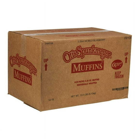Otis Spunkmeyer Delicious Essentials Wild Blueberry Muffin, 2.25 Ounce - 96 per case.