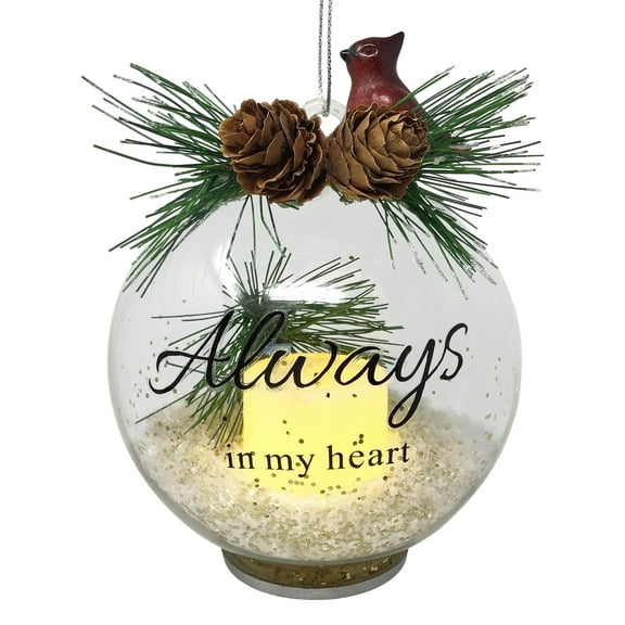 LED Memorial Christmas Ball Ornament - Cardinals - 1987