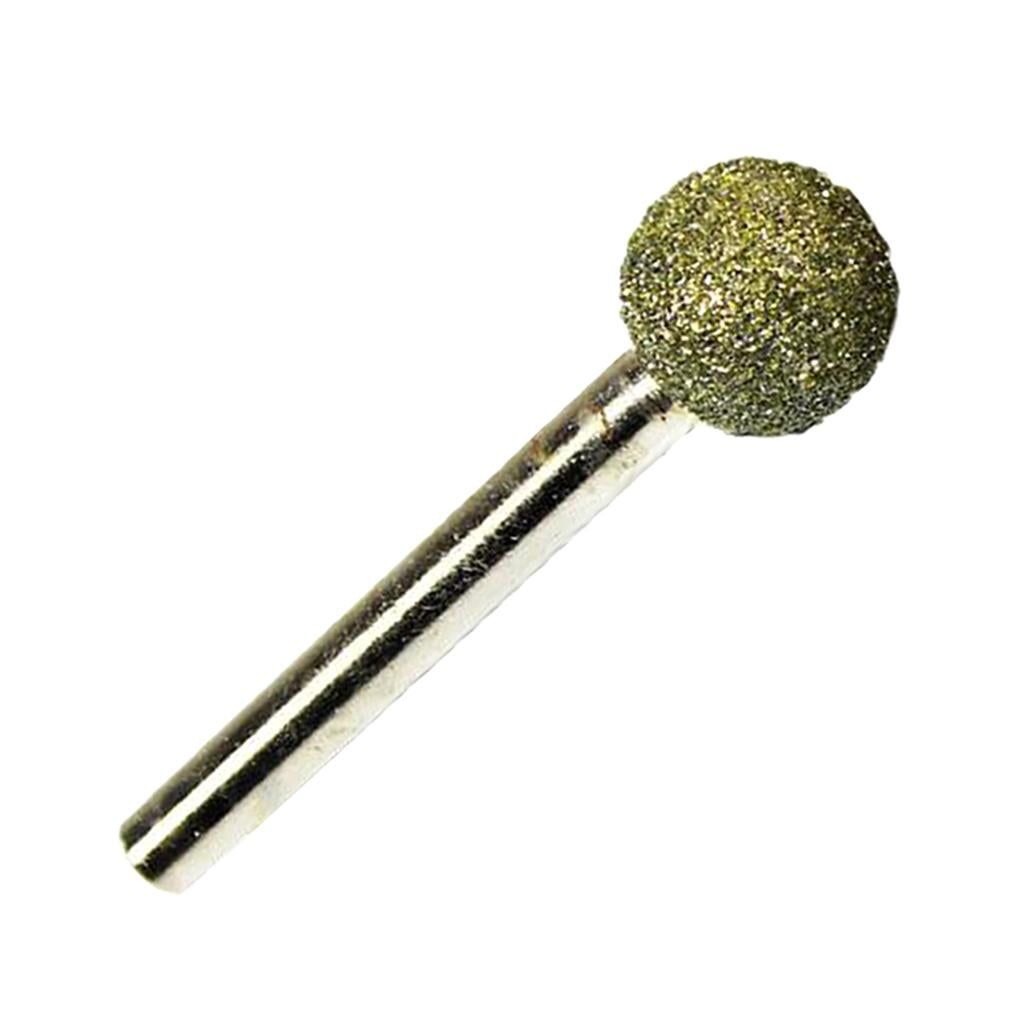 Diamond Coated Spherical Head Mounted Points Round Grinding Bit Cutting Burs 